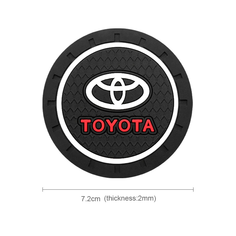Car Water Coasters Non-Slip Water Cup anti Slip Mat for Gazoo Racing Corolla Yaris Chr Auris Rav4 Auto Interior Accessory