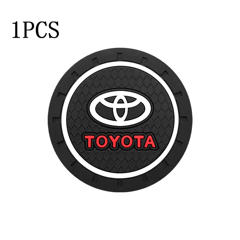 Car Water Coasters Non-Slip Water Cup anti Slip Mat for Gazoo Racing Corolla Yaris Chr Auris Rav4 Auto Interior Accessory