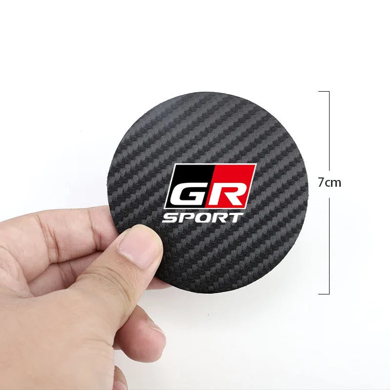 Leather Car Coaster Anti-Slip Water Cup Slot Pad for Toyota Corolla Yaris Aygo Prius RAV4 Crown CHR Camry Auris Verso