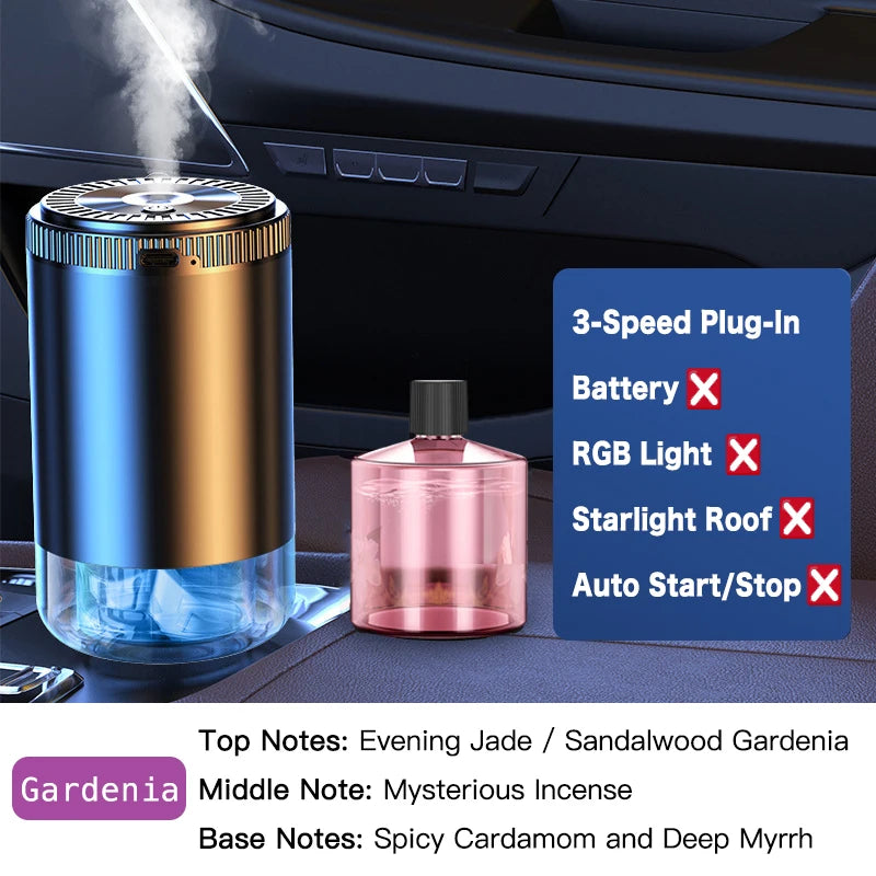 Car Diffuser Fragrance Smart Aroma Air Aromatherapy Humidifier Freshener Rechargeable Interior Accessories Perfume Oil Mounted