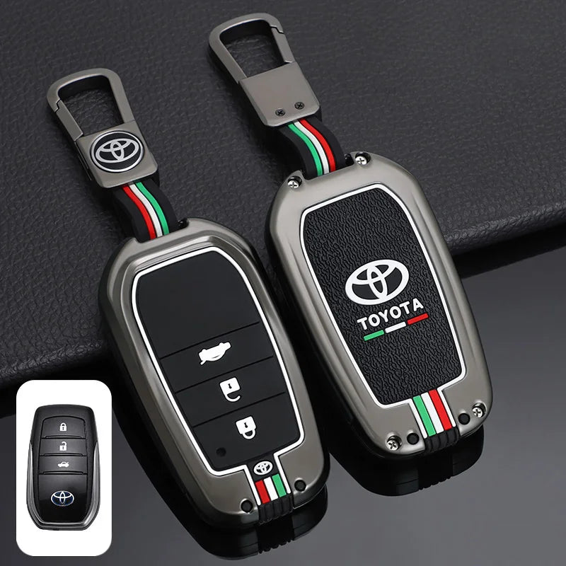 Car Remote Key Cover Case Shell for TOYOTA RAV4 Highland Coralla Hilux Fortuner Land Cruiser Camry Crown Keychain Accessories