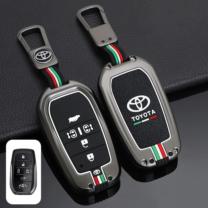 Car Remote Key Cover Case Shell for TOYOTA RAV4 Highland Coralla Hilux Fortuner Land Cruiser Camry Crown Keychain Accessories