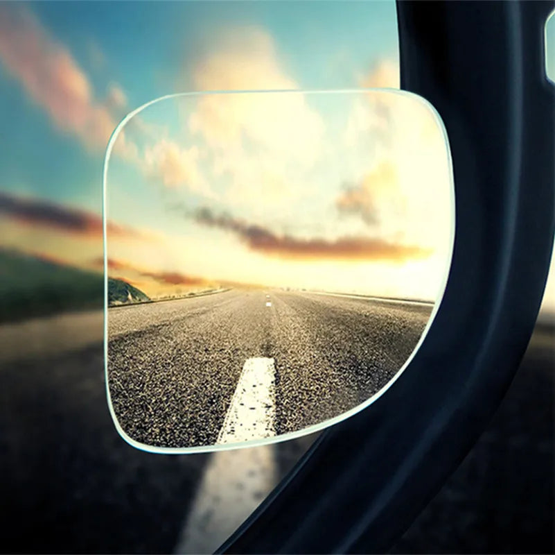 2Pcs round Frame Convex Blind Spot Mirror Safety Driving Wide-Angle 360 Degree Adjustable Clear Rearview Mirror Car Accessories