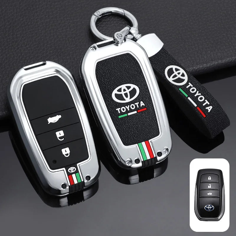 Car Remote Key Cover Case Shell for TOYOTA RAV4 Highland Coralla Hilux Fortuner Land Cruiser Camry Crown Keychain Accessories