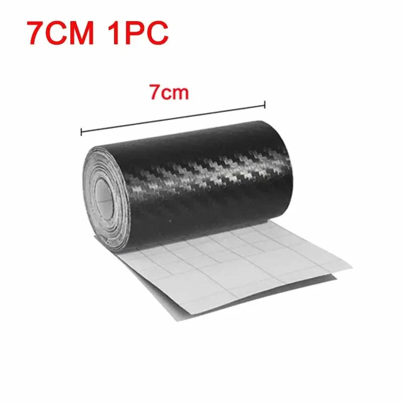 1-2Pcs Nano Carbon Fiber Car Sticker Paste Protector Strip DIY Automotive Protective Film Auto Door Sill Side anti Scratch Tape