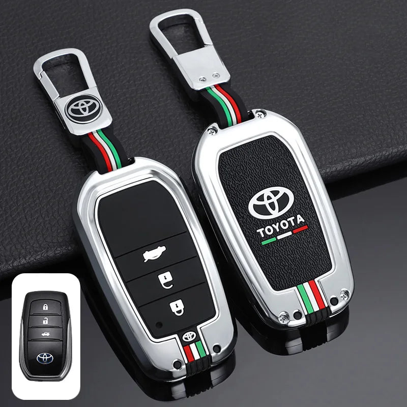 Car Remote Key Cover Case Shell for TOYOTA RAV4 Highland Coralla Hilux Fortuner Land Cruiser Camry Crown Keychain Accessories