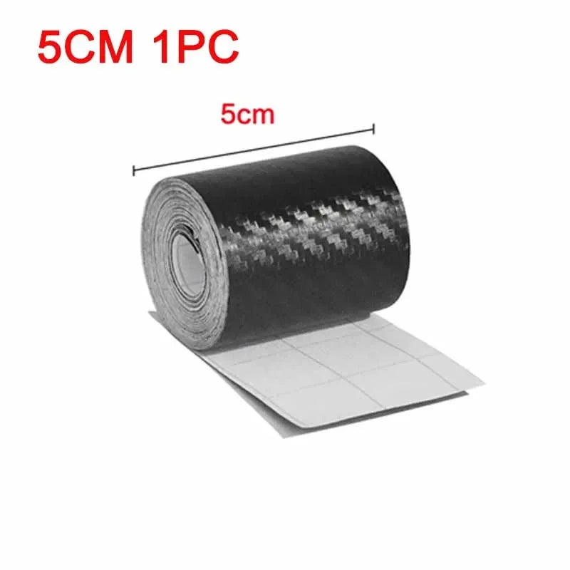 1-2Pcs Nano Carbon Fiber Car Sticker Paste Protector Strip DIY Automotive Protective Film Auto Door Sill Side anti Scratch Tape