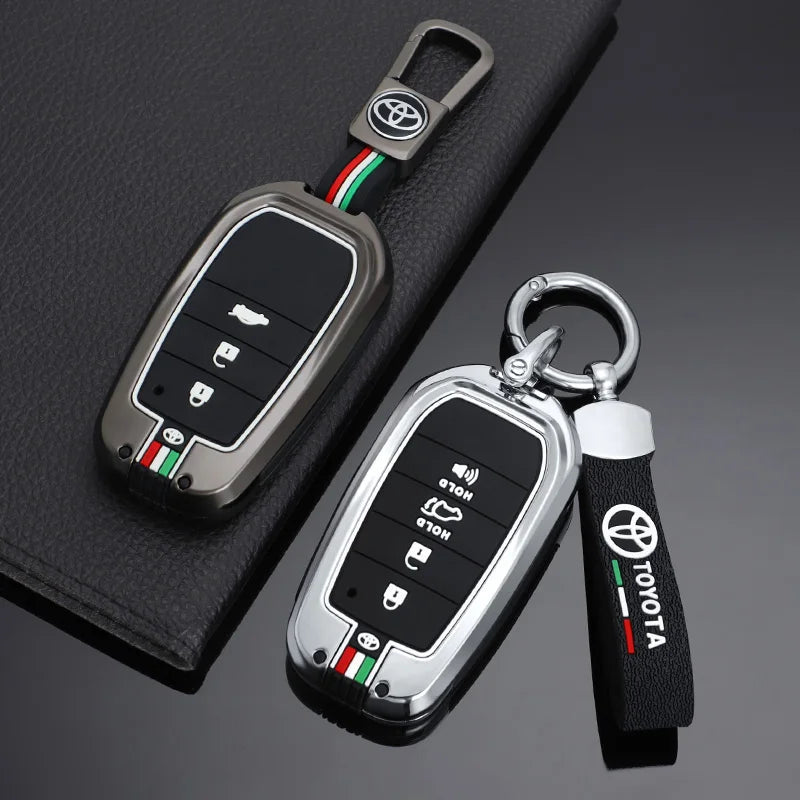 Car Remote Key Cover Case Shell for TOYOTA RAV4 Highland Coralla Hilux Fortuner Land Cruiser Camry Crown Keychain Accessories