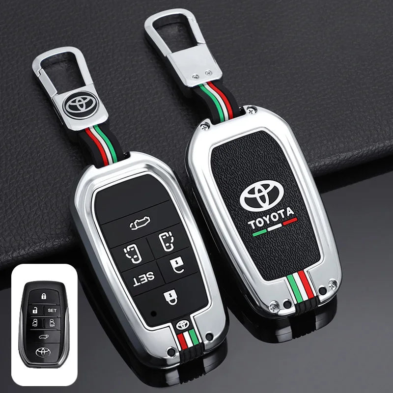 Car Remote Key Cover Case Shell for TOYOTA RAV4 Highland Coralla Hilux Fortuner Land Cruiser Camry Crown Keychain Accessories