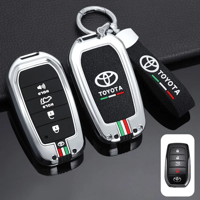 Car Remote Key Cover Case Shell for TOYOTA RAV4 Highland Coralla Hilux Fortuner Land Cruiser Camry Crown Keychain Accessories
