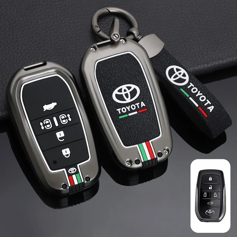 Car Remote Key Cover Case Shell for TOYOTA RAV4 Highland Coralla Hilux Fortuner Land Cruiser Camry Crown Keychain Accessories