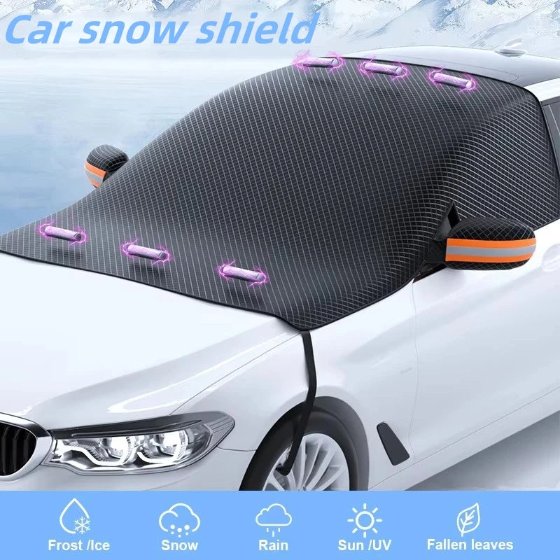 Universal Suv Snow Protector Universal Car Windshield Snow Cover with Magnets Premium Oxford Cloth Frost Protection for Winter