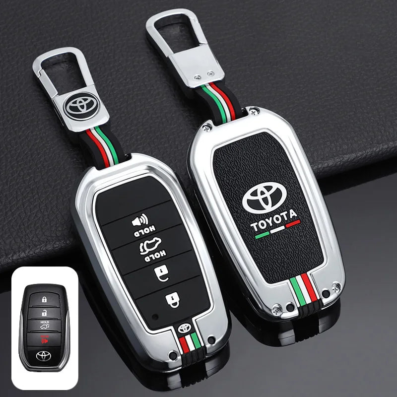 Car Remote Key Cover Case Shell for TOYOTA RAV4 Highland Coralla Hilux Fortuner Land Cruiser Camry Crown Keychain Accessories