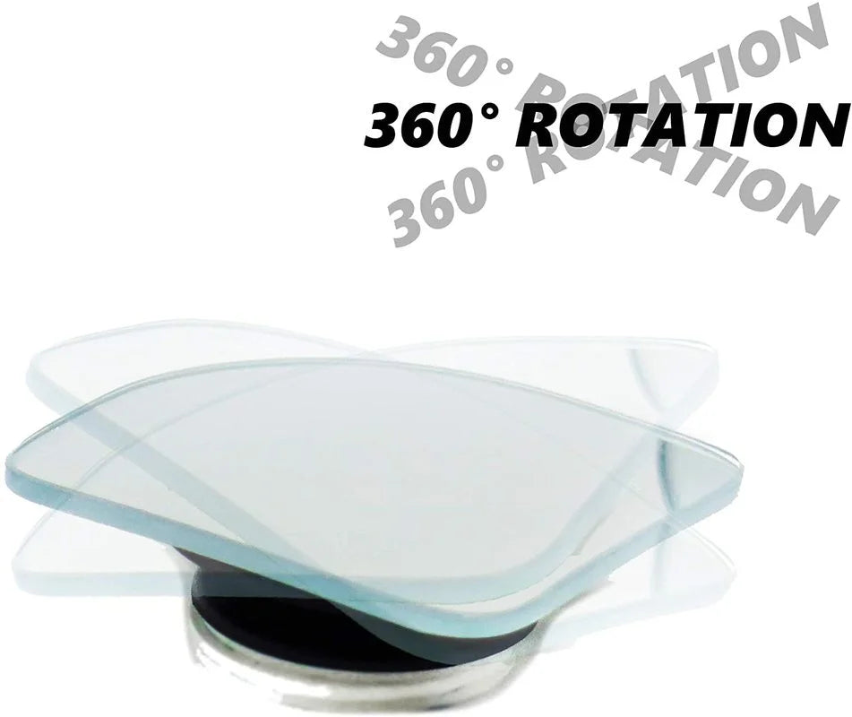 2Pcs round Frame Convex Blind Spot Mirror Safety Driving Wide-Angle 360 Degree Adjustable Clear Rearview Mirror Car Accessories