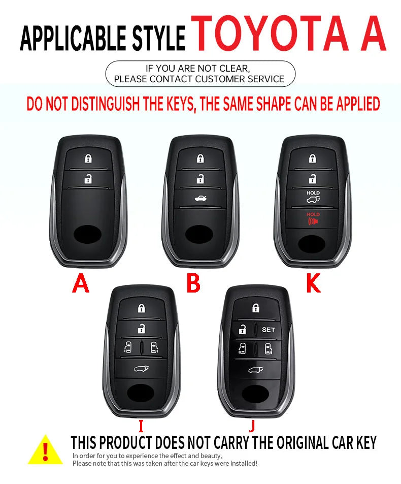 Car Remote Key Cover Case Shell for TOYOTA RAV4 Highland Coralla Hilux Fortuner Land Cruiser Camry Crown Keychain Accessories