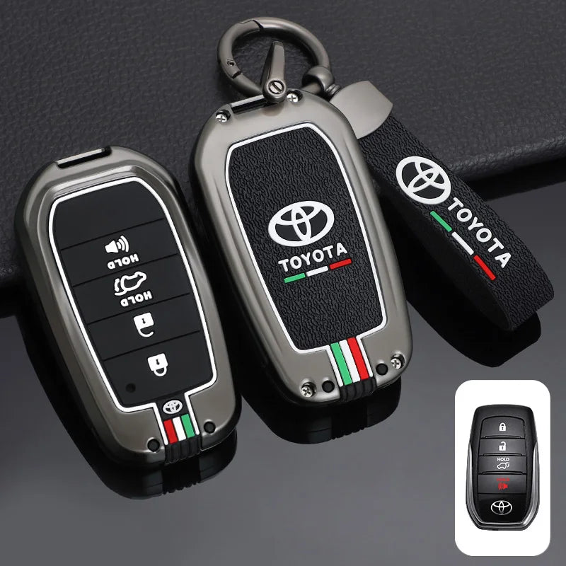 Car Remote Key Cover Case Shell for TOYOTA RAV4 Highland Coralla Hilux Fortuner Land Cruiser Camry Crown Keychain Accessories