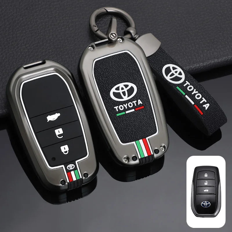 Car Remote Key Cover Case Shell for TOYOTA RAV4 Highland Coralla Hilux Fortuner Land Cruiser Camry Crown Keychain Accessories