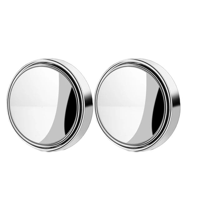 2Pcs round Frame Convex Blind Spot Mirror Safety Driving Wide-Angle 360 Degree Adjustable Clear Rearview Mirror Car Accessories