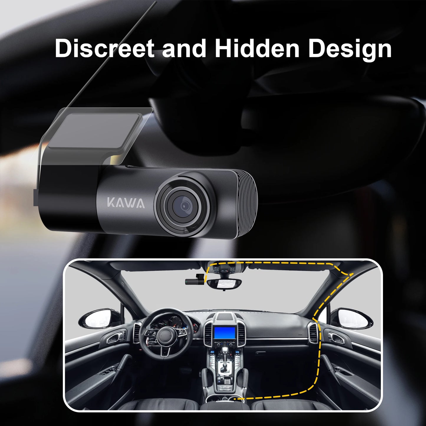Dash Cam for Cars D5 Video Recorder 2K Dash Camera QHD DVR Voice Control 24H Parking Wifi APP Monitor WDR G-Sensor Dashcam