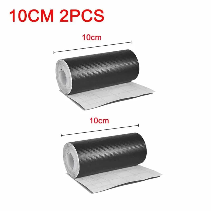 1-2Pcs Nano Carbon Fiber Car Sticker Paste Protector Strip DIY Automotive Protective Film Auto Door Sill Side anti Scratch Tape