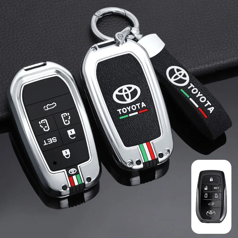 Car Remote Key Cover Case Shell for TOYOTA RAV4 Highland Coralla Hilux Fortuner Land Cruiser Camry Crown Keychain Accessories