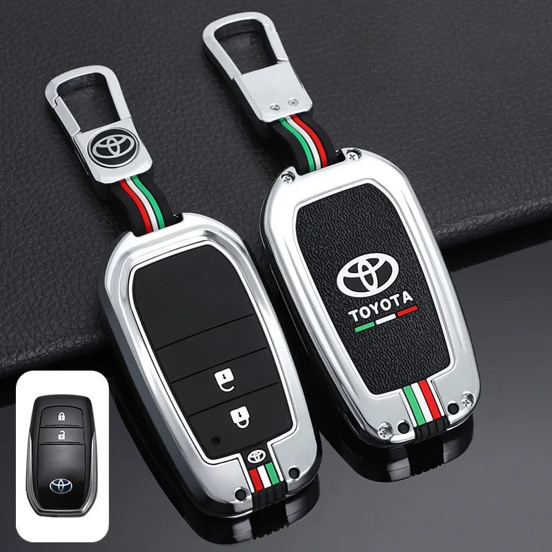 Car Remote Key Cover Case Shell for TOYOTA RAV4 Highland Coralla Hilux Fortuner Land Cruiser Camry Crown Keychain Accessories