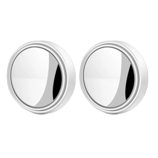 2Pcs round Frame Convex Blind Spot Mirror Safety Driving Wide-Angle 360 Degree Adjustable Clear Rearview Mirror Car Accessories
