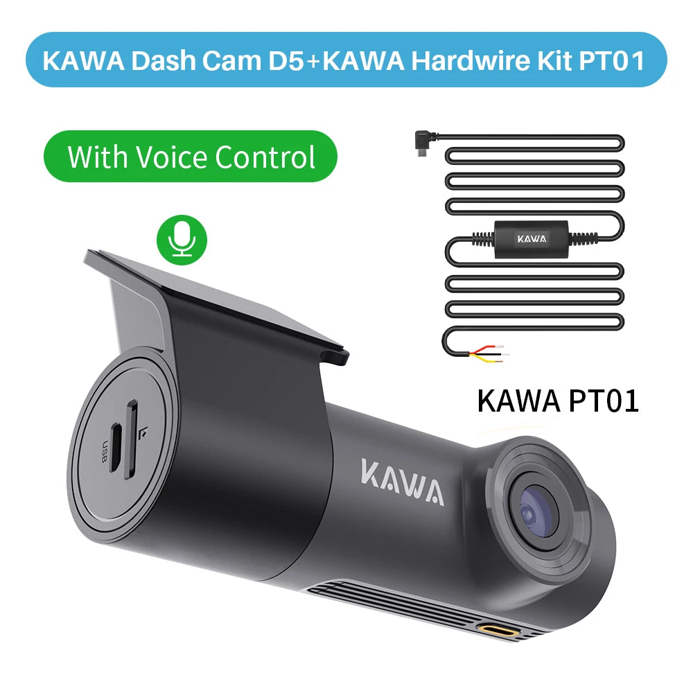 Dash Cam for Cars D5 Video Recorder 2K Dash Camera QHD DVR Voice Control 24H Parking Wifi APP Monitor WDR G-Sensor Dashcam