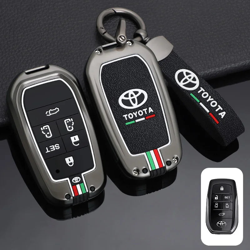 Car Remote Key Cover Case Shell for TOYOTA RAV4 Highland Coralla Hilux Fortuner Land Cruiser Camry Crown Keychain Accessories