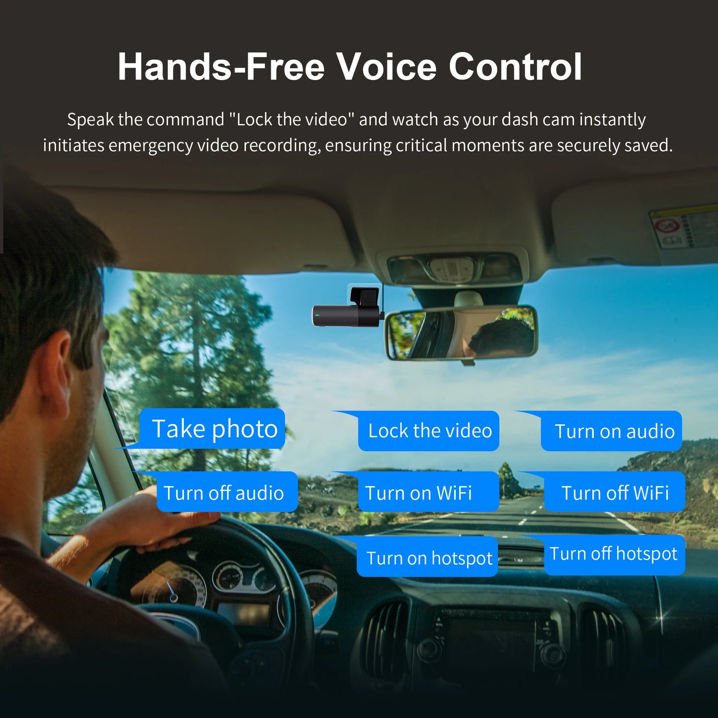 Dash Cam for Cars D5 Video Recorder 2K Dash Camera QHD DVR Voice Control 24H Parking Wifi APP Monitor WDR G-Sensor Dashcam