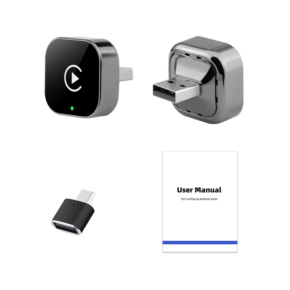 2 In 1 Wireless Carplay Dongle Wireless Android Auto/ Apple Carplay Adapter AI Smart Box for Car with Wired Carplay Car Intelligent Systems