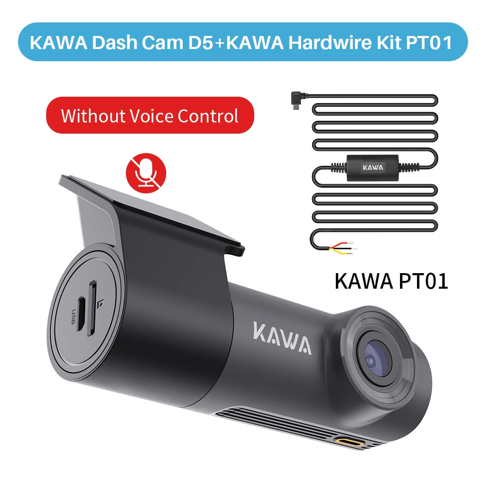Dash Cam for Cars D5 Video Recorder 2K Dash Camera QHD DVR Voice Control 24H Parking Wifi APP Monitor WDR G-Sensor Dashcam