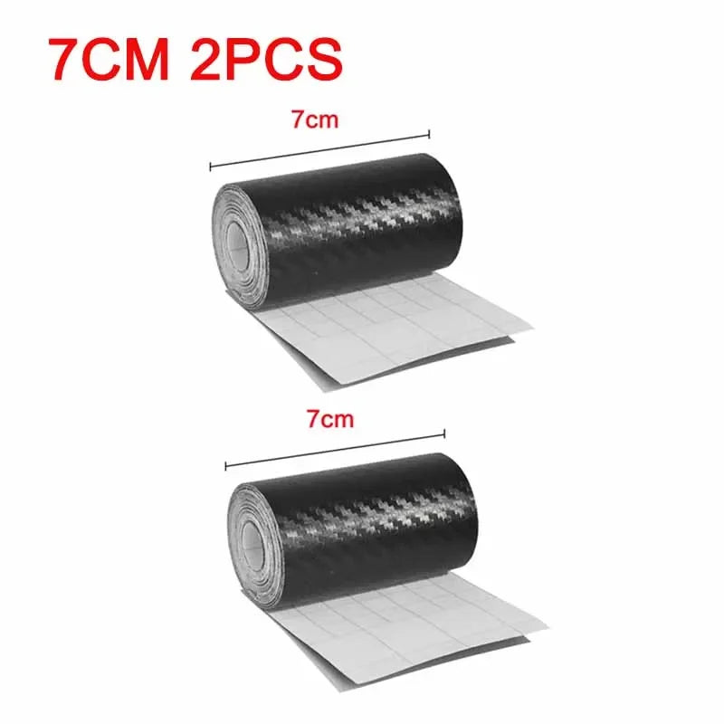 1-2Pcs Nano Carbon Fiber Car Sticker Paste Protector Strip DIY Automotive Protective Film Auto Door Sill Side anti Scratch Tape