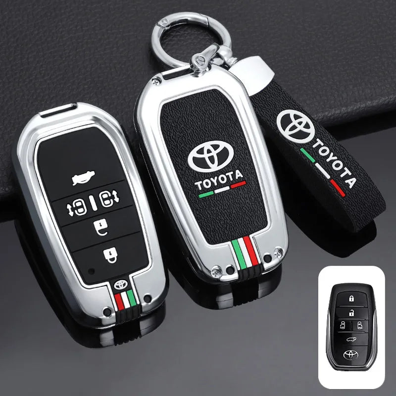 Car Remote Key Cover Case Shell for TOYOTA RAV4 Highland Coralla Hilux Fortuner Land Cruiser Camry Crown Keychain Accessories