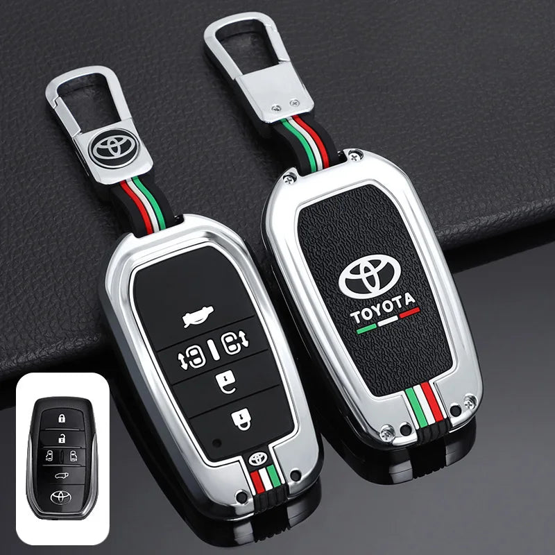 Car Remote Key Cover Case Shell for TOYOTA RAV4 Highland Coralla Hilux Fortuner Land Cruiser Camry Crown Keychain Accessories