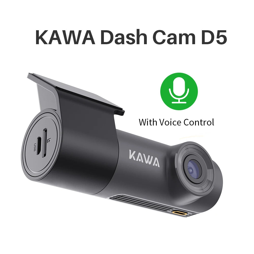 Dash Cam for Cars D5 Video Recorder 2K Dash Camera QHD DVR Voice Control 24H Parking Wifi APP Monitor WDR G-Sensor Dashcam