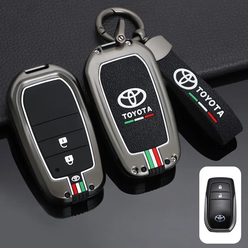 Car Remote Key Cover Case Shell for TOYOTA RAV4 Highland Coralla Hilux Fortuner Land Cruiser Camry Crown Keychain Accessories
