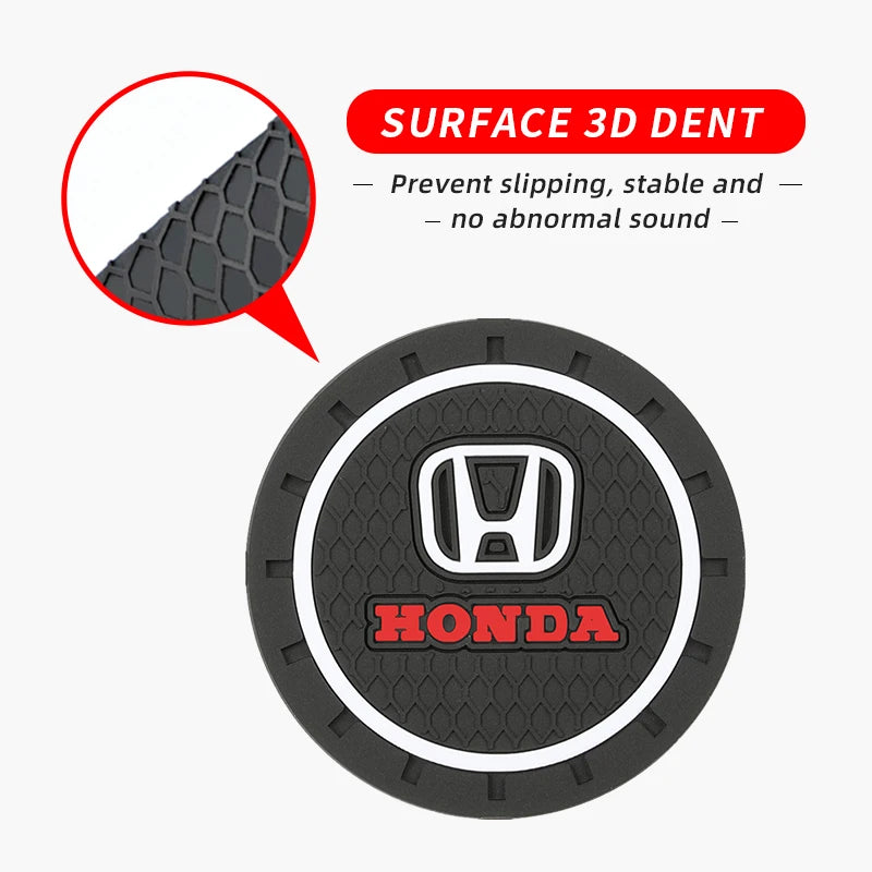 Car Coaster Water Cup Bottle Holder Anti-Slip Pad Mat Silica Gel Waterproof for Odyssey Spirior CR-V Civic City Accord