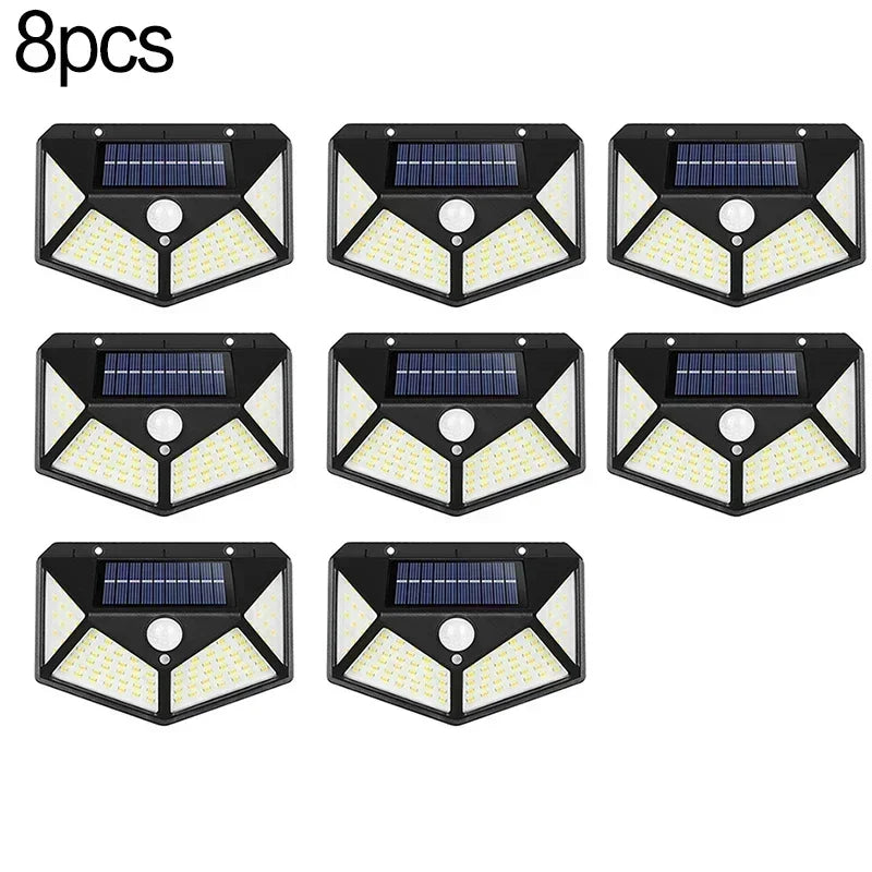 1-8Pcs Multifunctional LED Solar Light with Motion Sensor Outdoor Garden Courtyard Waterproof Decoration 140° Lighting Wall Lamp