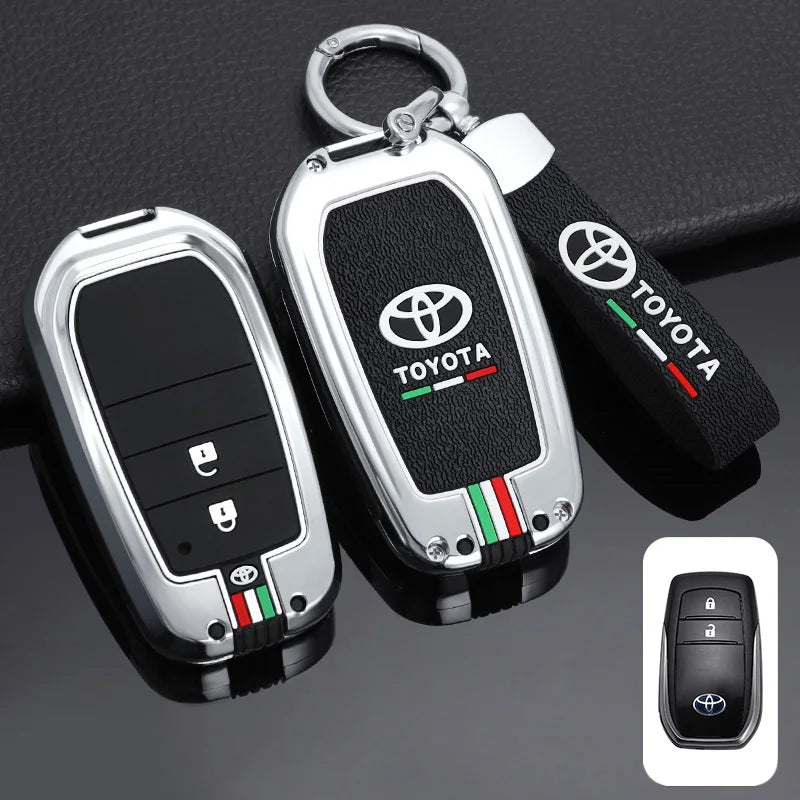 Car Remote Key Cover Case Shell for TOYOTA RAV4 Highland Coralla Hilux Fortuner Land Cruiser Camry Crown Keychain Accessories