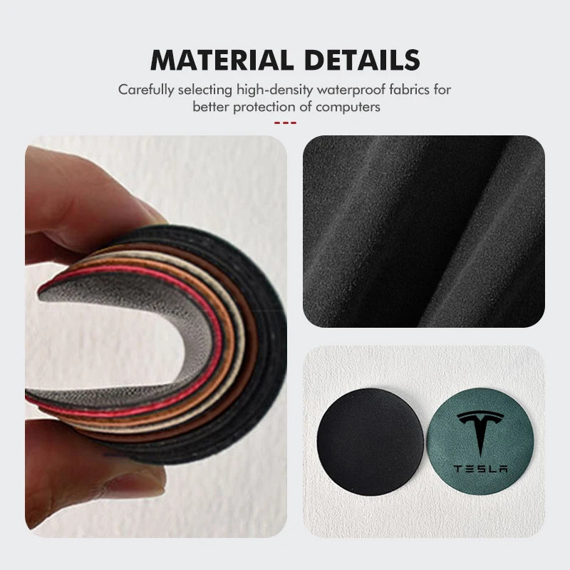 2Pcs Universal Car Coaster Sheepskin Water Cup Pad Non-Slip Mat for Model 3 S Y X