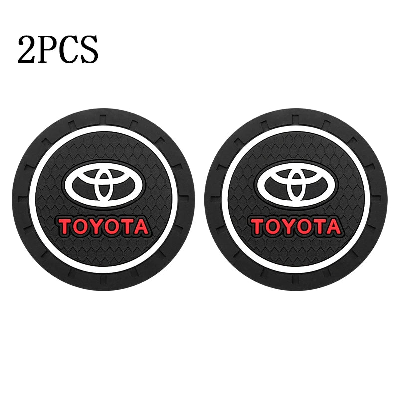 Car Water Coasters Non-Slip Water Cup anti Slip Mat for Gazoo Racing Corolla Yaris Chr Auris Rav4 Auto Interior Accessory