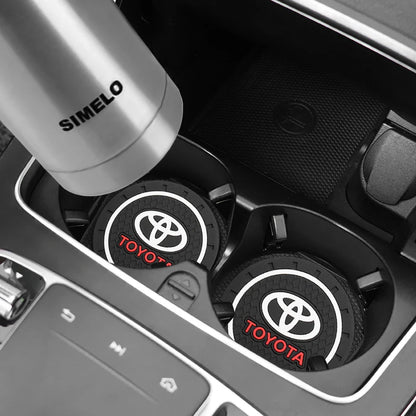 Car Water Coasters Non-Slip Water Cup anti Slip Mat for  Gazoo Racing Corolla Yaris Chr Auris Rav4 Auto Interior Accessory