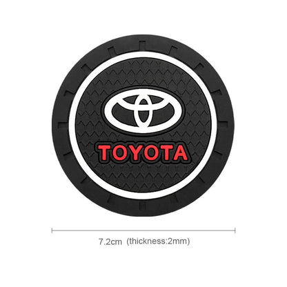 Car Water Coasters Non-Slip Water Cup anti Slip Mat for  Gazoo Racing Corolla Yaris Chr Auris Rav4 Auto Interior Accessory