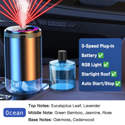 Car Diffuser Fragrance Smart Aroma Air Aromatherapy Humidifier Freshener Rechargeable Interior Accessories Perfume Oil Mounted