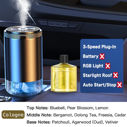 Car Diffuser Fragrance Smart Aroma Air Aromatherapy Humidifier Freshener Rechargeable Interior Accessories Perfume Oil Mounted