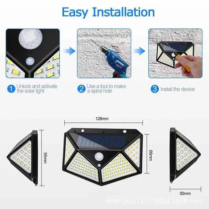 1-8Pcs Multifunctional LED Solar Light with Motion Sensor Outdoor Garden Courtyard Waterproof Decoration 140° Lighting Wall Lamp
