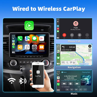 2 In 1 Wireless Carplay Dongle Wireless Android Auto/ Apple Carplay Adapter AI Smart Box for Car with Wired Carplay Car Intelligent Systems