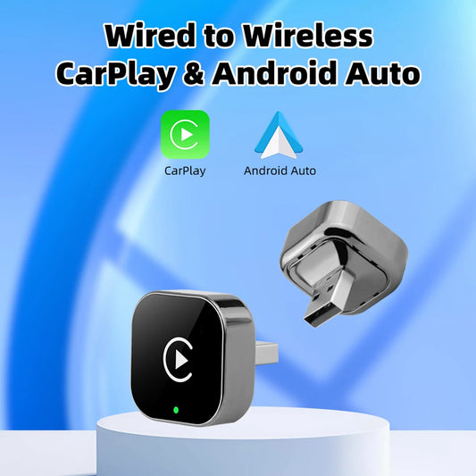 2 In 1 Wireless Carplay Dongle Wireless Android Auto/ Apple Carplay Adapter AI Smart Box for Car with Wired Carplay Car Intelligent Systems