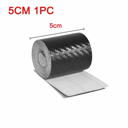 1-2Pcs Nano Carbon Fiber Car Sticker Paste Protector Strip DIY Automotive Protective Film Auto Door Sill Side anti Scratch Tape